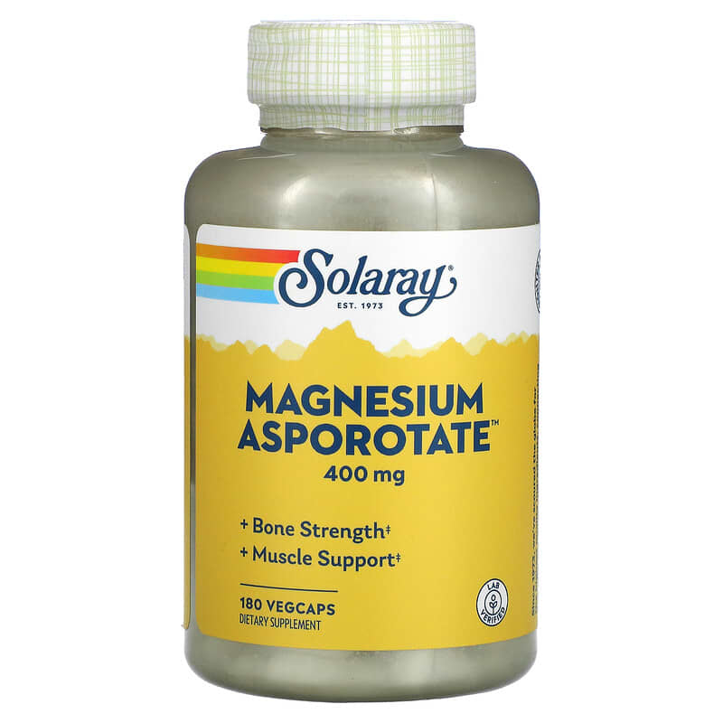 Solaray Magnesium Asporotate 200 mg 180 VegCaps 1 Solaray Magnesium Asporotate 200 mg 180 viên 076280132236