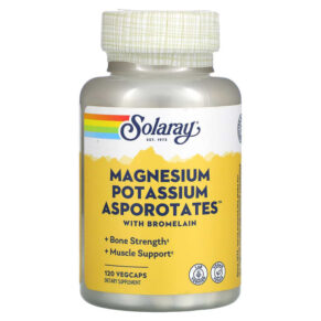 Solaray Magnesium Potassium Asporotates + Bromelain 120 viên 076280045178