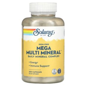 Solaray Mega Multi Mineral Iron Free 200 viên 076280045147