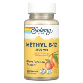 Solaray Methyl B-12 Natural Mango Peach 2.500 mcg 60 viên 076280321838