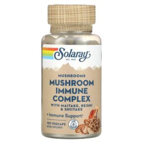 Solaray Mushroom Immune Complex + Maitake Reishi & Shiitake 100 viên 076280013788