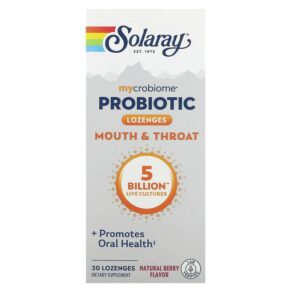 Solaray Mycrobiome Probiotic Mouth & Throat Natural Berry 5 Billion 30 viên 076280826500