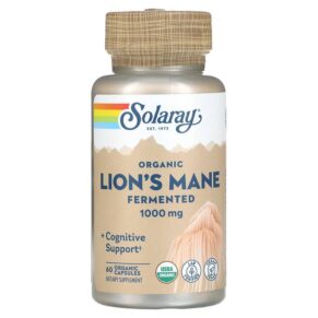 Solaray Organic Fermented Lion's Mane 500 mg 60 Organic viên 076280719833