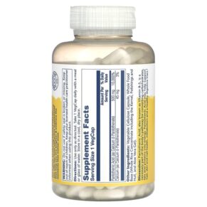 Solaray Pantothenic Acid with Aloe Vera 500 mg 250 VegCaps 076280043815