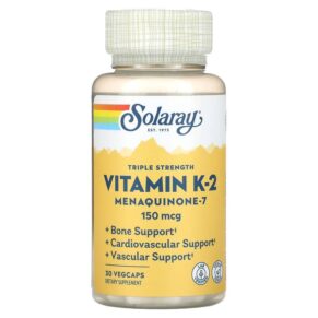Solaray Triple Strength Vitamin K-2 Menaquinone-7 150 mcg 30 viên 076280278774