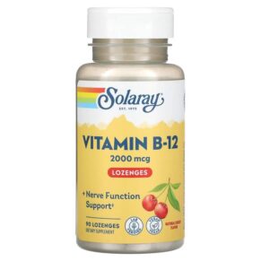 Solaray Vitamin B-12 Natural Cherry 2.000 mcg 90 viên 076280043501