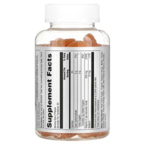 Solaray Vitamin C Gummies Natural Orange 125 mg 60 Gummies 076280834208
