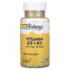 Solaray Vitamin D3 + K2 60 viên 076280385847
