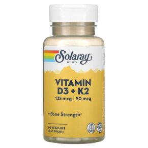 Solaray Vitamin D3 + K2 60 viên 076280385847