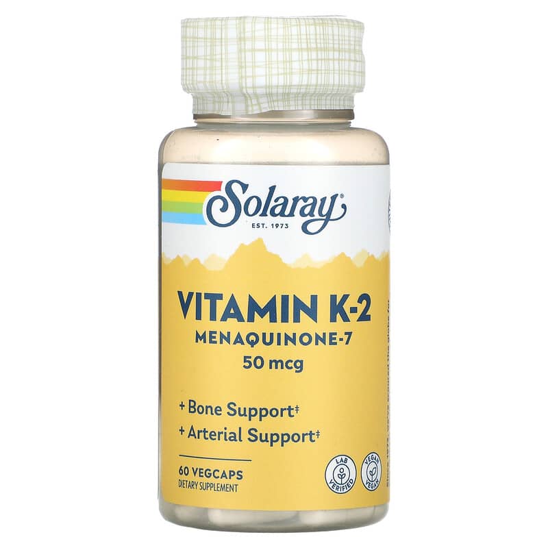 Solaray Vitamin K-2 Menaquinone-7 50 mcg 60 VegCaps 1 Solaray Vitamin K-2 Menaquinone-7 50 mcg 60 viên 076280874969