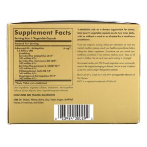 Solgar Advanced 40+ Acidophilus 120 Vegetable Capsules 033984000292