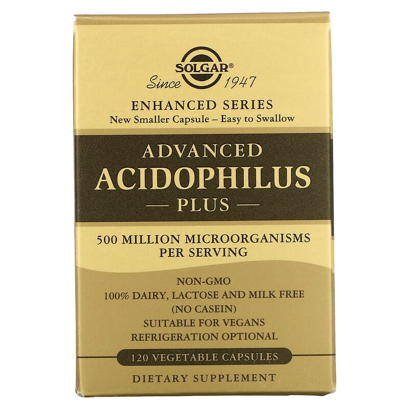 Solgar Advanced Acidophilus Plus 120 Vegetable Capsules 1 Solgar Advanced Acidophilus Plus 120 viên 033984000254