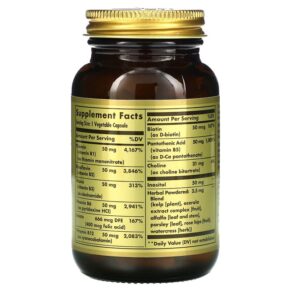 Solgar B-Complex "50" 100 Vegetable Capsules 033984011212