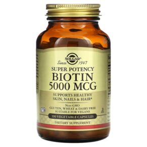 Solgar Biotin 5.000 mcg 100 viên 033984003149
