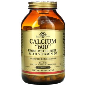 Solgar Calcium "600" from Oyster Shell + Vitamin D3 240 viên 033984004177