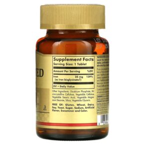 Solgar Chelated Iron 100 Tablets 033984006805