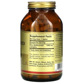 Solgar Citrus Bioflavonoid Complex 1.000 mg 250 Tablets 033984009219