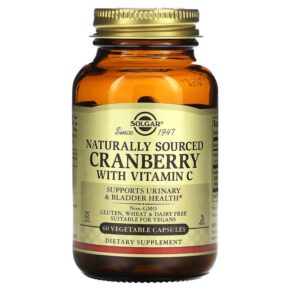 Solgar Cranberry + Vitamin C Naturally Sourced 60 viên 033984009554
