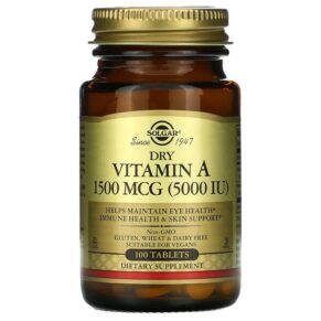 Solgar Dry Vitamin A 1.500 mcg (5.000 IU) 100 viên 033984028203