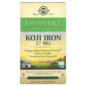 Solgar EarthSource Food Fermented Koji Iron 27 mg 60 viên 033984005358
