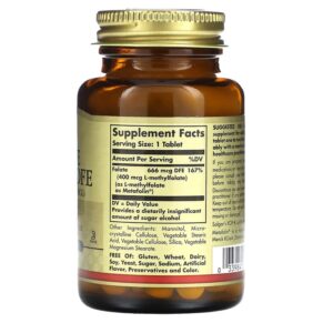 Solgar Folate 666 mcg DFE 100 Tablets 033984019416