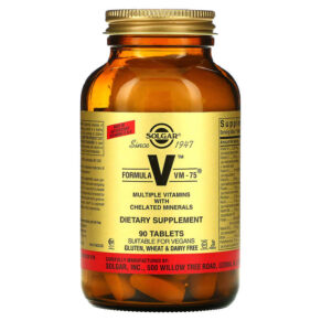 Solgar Formula V VM-75 Multiple Vitamins + Chelated Minerals 90 viên 033984011823
