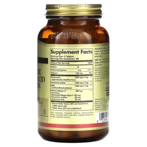 Solgar Glucosamine Hyaluronic Acid Chondroitin MSM 120 Tablets 3 Solgar Glucosamine Hyaluronic Acid Chondroitin MSM 120 Tablets 033984013179