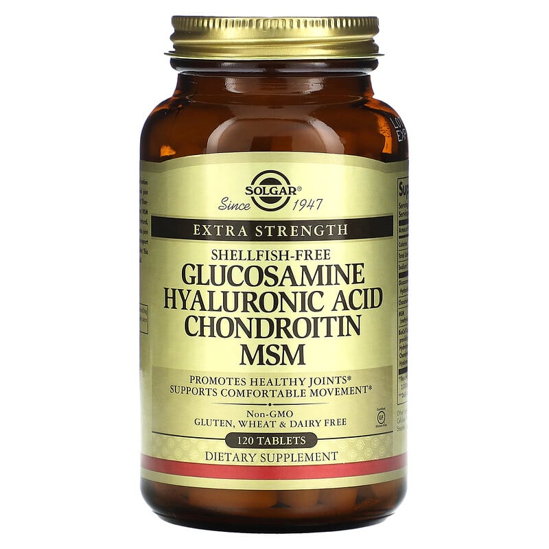 Solgar Glucosamine Hyaluronic Acid Chondroitin MSM 120 Tablets 1 Solgar Glucosamine Hyaluronic Acid Chondroitin MSM 120 viên 033984013179