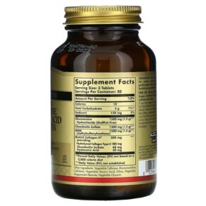 Solgar Glucosamine Hyaluronic Acid Chondroitin MSM 60 Tablets 033984013162