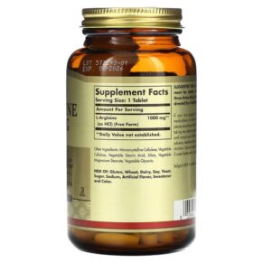 Solgar L-Arginine Free Form 1.000 mg 90 Tablets 033984001503