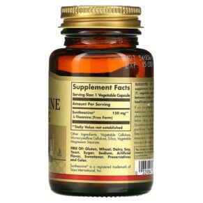 Solgar L-Theanine Free Form 150 mg 60 Vegetable Capsules 033984027060