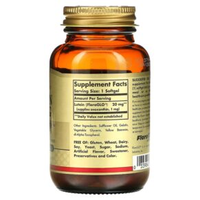 Solgar Lutein 20 mg 60 Softgels 033984016750