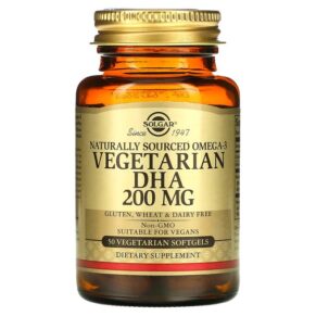 Solgar Naturally Sourced Omega-3 Vegetarian DHA 200 mg 50 viên 033984348455