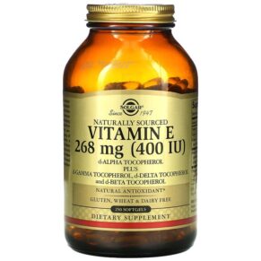Solgar Naturally Sourced Vitamin E 268 mg (400 IU) 250 viên 033984035423