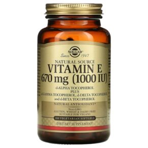 Solgar Naturally Sourced Vitamin E 670 mg (1.000 IU) 100 viên 033984035669