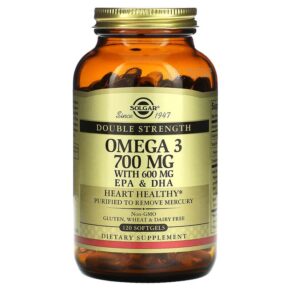 Solgar Omega-3 EPA & DHA Double Strength 700 mg 120 viên 033984020535