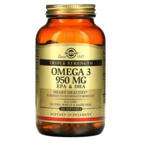 Solgar Omega 3 EPA & DHA Triple Strength 950 mg 100 viên 033984020580