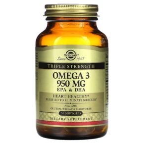 Solgar Omega-3 EPA & DHA Triple Strength 950 mg 50 viên 033984020573