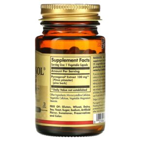 Solgar Pycnogenol 100 mg 30 Vegetable Capsules 033984023062