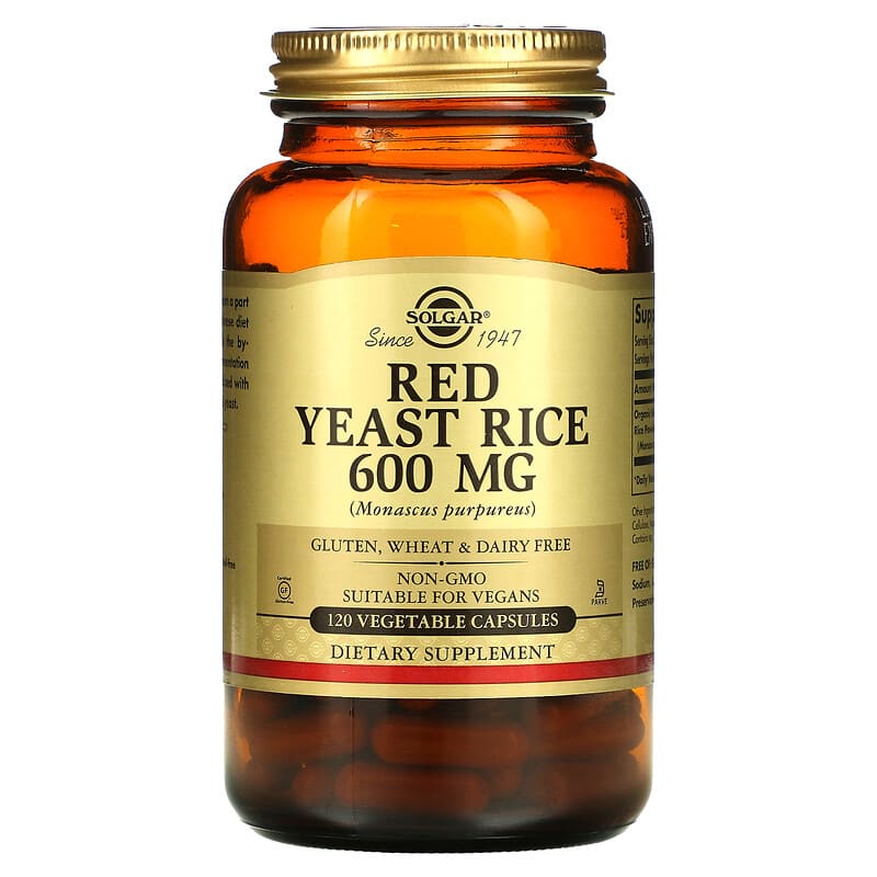 Solgar Red Yeast Rice 600 mg 120 Vegetable Capsules 1 Solgar Red Yeast Rice 600 mg 120 viên 033984023253