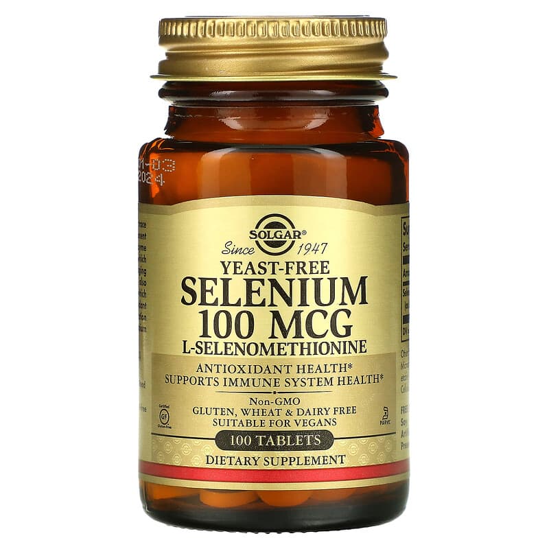 Solgar Selenium Yeast-Free 100 mcg 100 Tablets 1 Solgar Selenium Yeast-Free 100 mcg 100 viên 033984025516