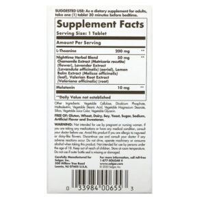 Solgar Sleep Triple Action 30 Tri-Layered Tablets 033984006553