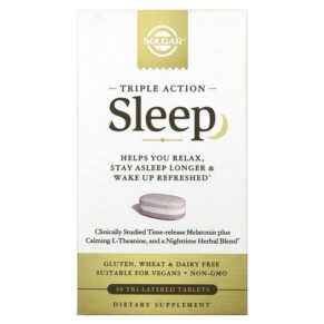 Solgar Sleep Triple Action 30 Tri-Layered viên 033984006553