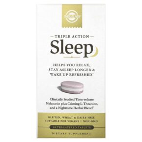 Solgar Sleep Triple Action 60 Tri-Layered viên 033984006560