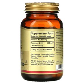 Solgar Vegan CoQ-10 200 mg 60 Vegetable Capsules 033984009493