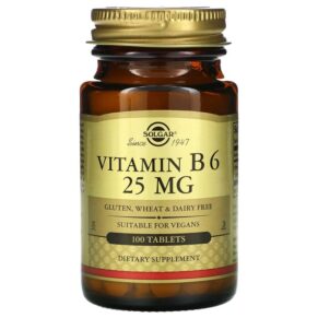 Solgar Vitamin B6 25 mg 100 viên 033984030824