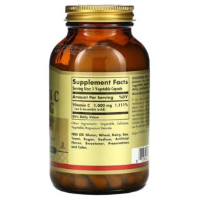 Solgar Vitamin C 1.000 mg 100 Vegetable Capsules 033984032804