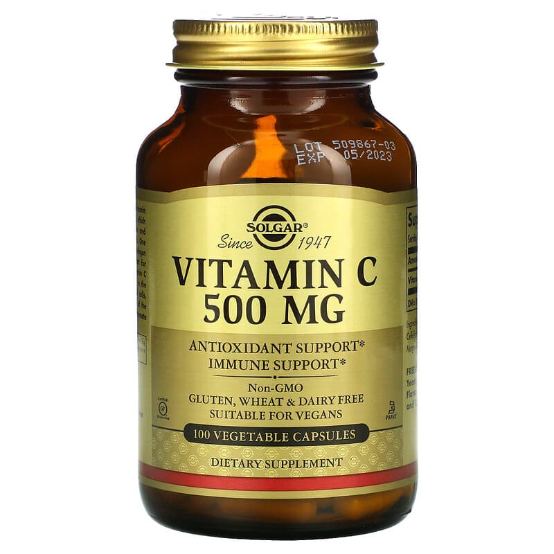 Solgar Vitamin C 500 mg 100 Vegetable Capsules 1 Solgar Vitamin C 500 mg 100 viên 033984032606