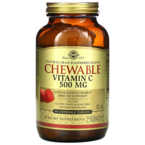 Solgar Vitamin C Natural Cran-Raspberry 500 mg 90 viên 033984004085