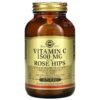 Solgar Vitamin C + Rose Hips 1.500 mg 90 viên 033984024205